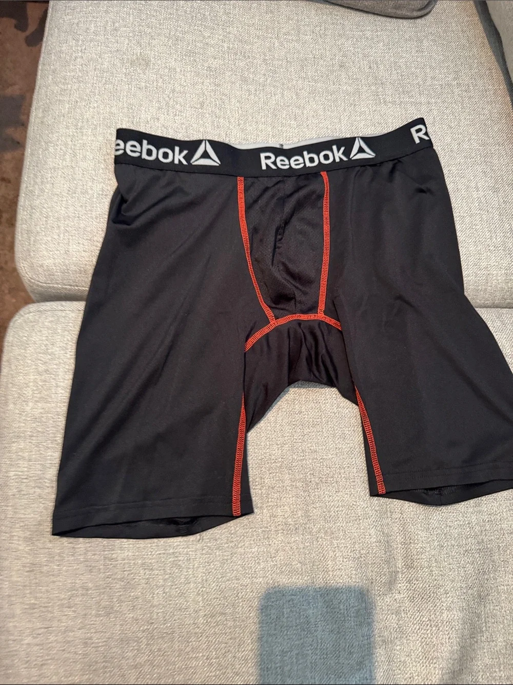Reebok Black Boxer Briefs with Red Stitching